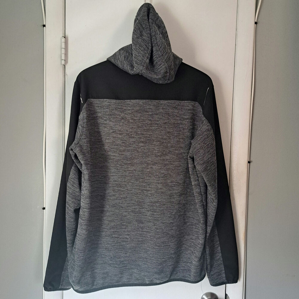 Eddie Bauer Heather Grey/Black FreeDry Hoodie Pullover Men's Tall Large - Picture 2 of 5